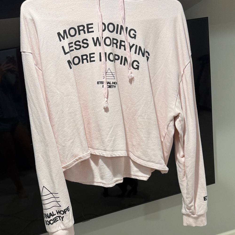 Mighty Fine Light Pink Motivational Hoodie